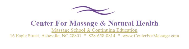 Center For Massage & Natural Health logo and about